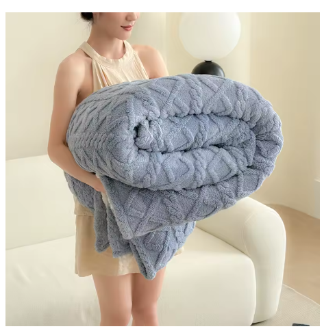 Plaid Cocooning - Bleu Ardoise