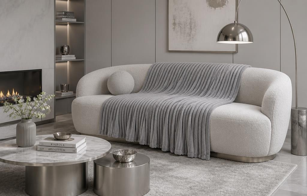 Le Plaid Nuage coloris gris argent