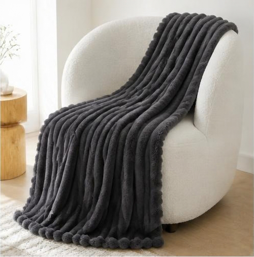 Plaid cocooning - Noir