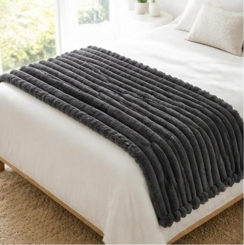 Plaid cocooning - Noir