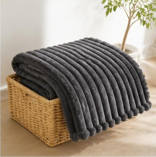 Plaid cocooning - Noir
