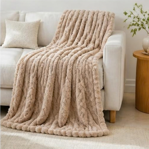 Plaid Cocooning - Beige Taupe