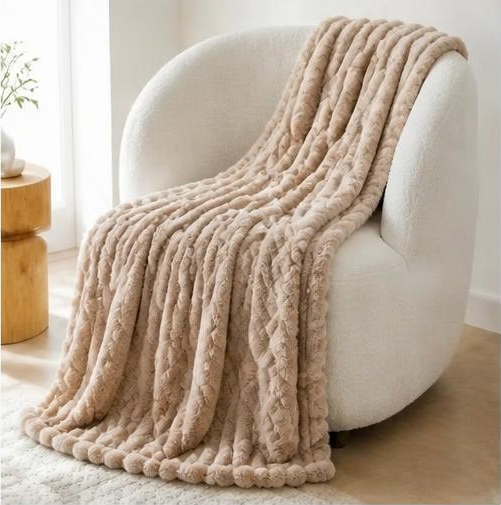 Plaid Cocooning - Beige Taupe