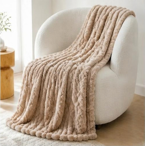 Plaid Cocooning - Beige Taupe