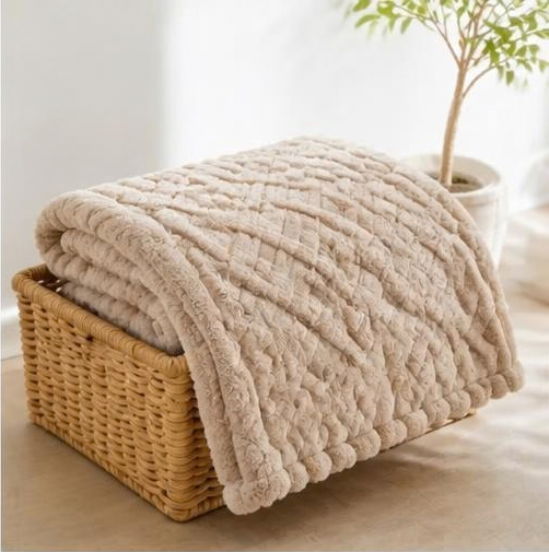 Plaid Cocooning - Beige Taupe
