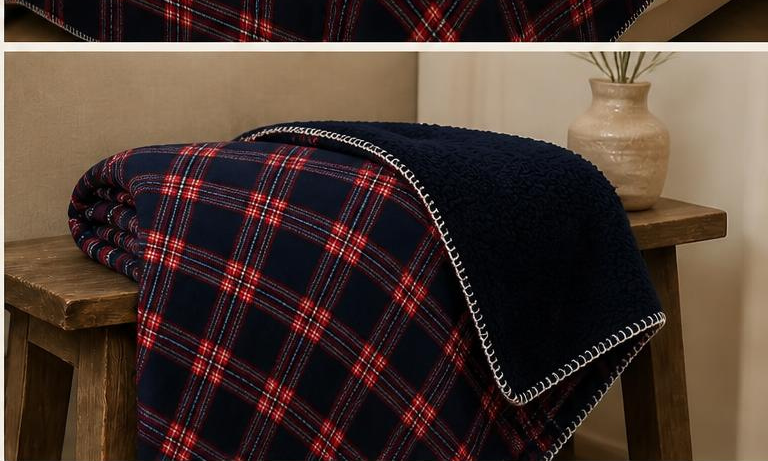 Plaid écossais - bleu